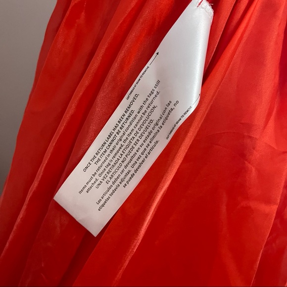 Mac Duggal Ruffle Detail Ruched Cherry Red Chiffon Ballgown Size 4 New With Tag - Picture 13 of 16